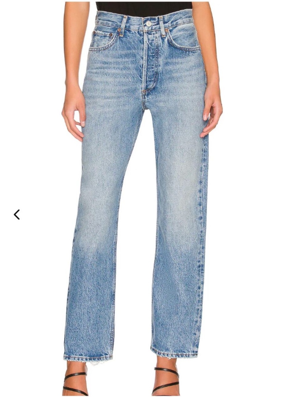 Agolde Women's Straight Leg Jeans in Light Blue Wash